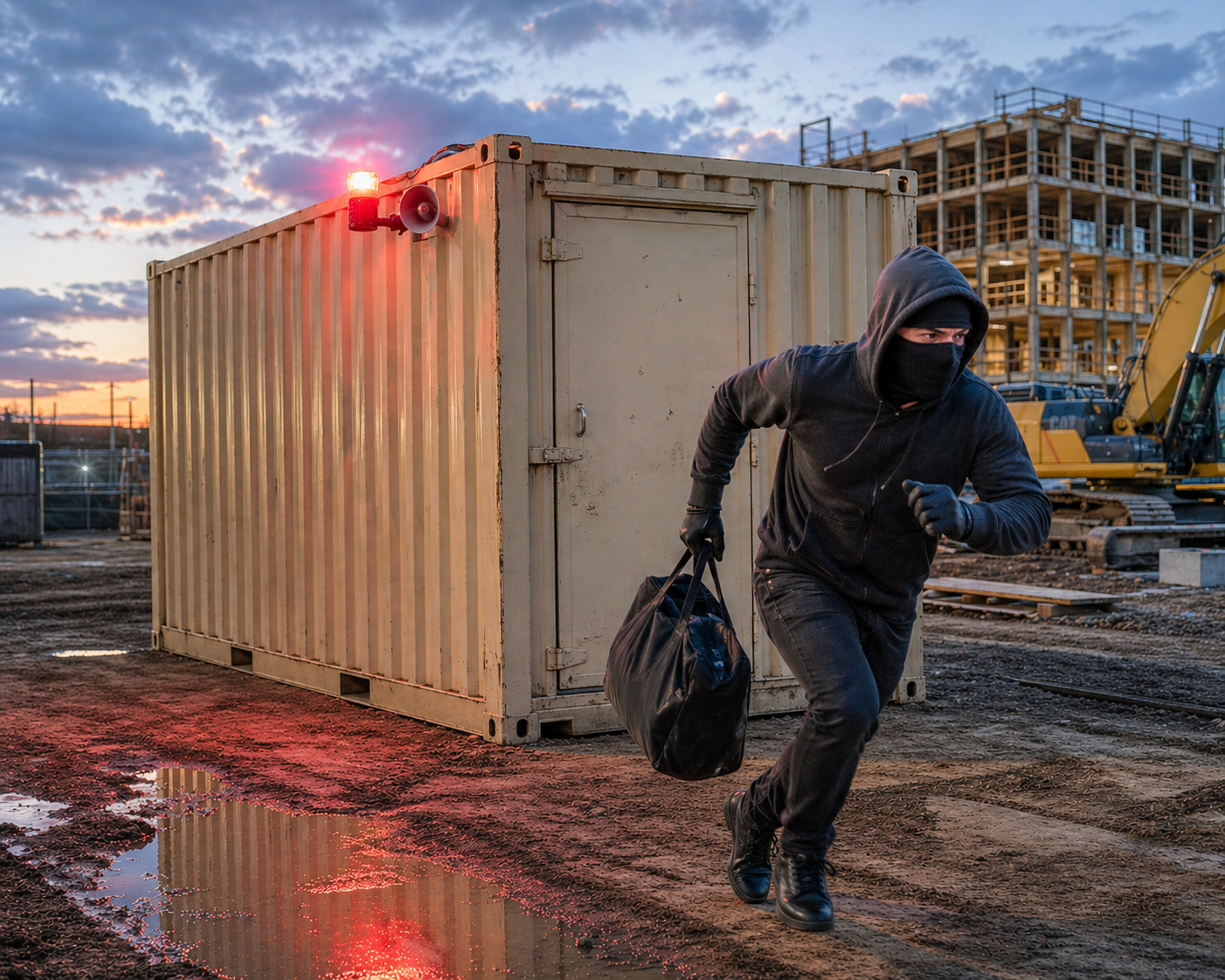 Jobsite container and equipment security